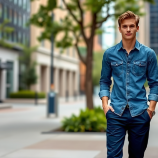 eu-sparc.net | Quel haut en denim avec un pantalon bleu marine pour un look décalé ?